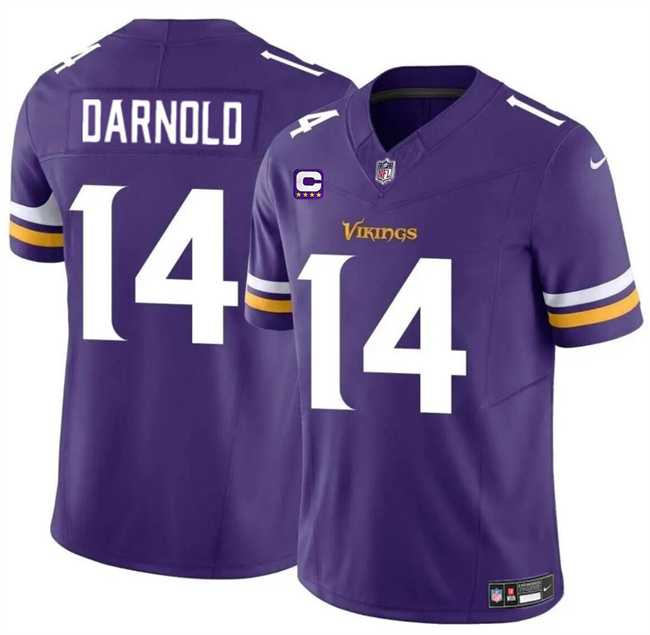 Men & Women & Youth Minnesota Vikings #14 Sam Darnold Purple 2024 F.U.S.E. With 4-Star C Patch Vapor Untouchable Limited Stitched Jersey->minnesota vikings->NFL Jersey